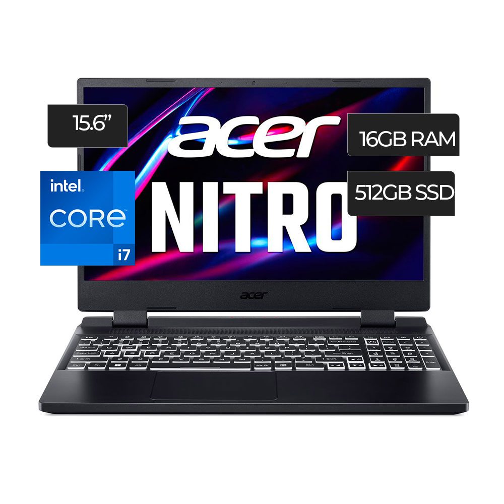 Laptop Gamer Acer Nitro 5 An515-58-725A Core i7  I7-12700H   RAM 16GB  Disco  512GB SSD 15.6"FHD  Nvidia Geforce RTX 3060 6 GB