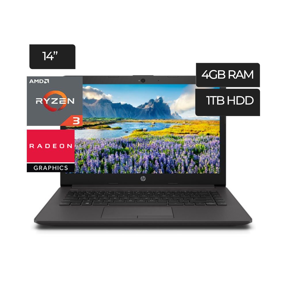 Laptop Hp 245 G7 Ryzen 3 3250U  RAM 4GB D Disco 1TB HDD HDD 14" HD (1 AMD Radeon Integrado