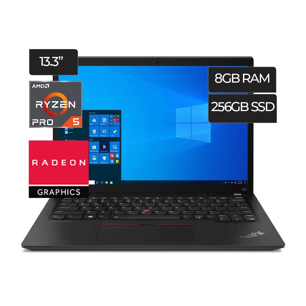 Laptop Lenovo Thinkpad X13 Gen 2 Ryzen 5 5650U  RAM 8GB D Disco 256GB SSD 13.3"WUXG AMD Radeon Integrado