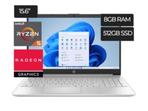 Laptop HP 15-EF2519LA Ryzen R5-5500U RAM 8GB DDR4 Disco 512GB SSD Pantalla 15.6" HD Video RADEON GRAPHICS Integrados Windows 11
