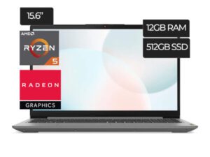 Laptop LENOVO IDEAPAD 3 15ABA7 Ryzen R5-5625U RAM 12GB DDR4 Disco 512GB SSD Pantalla 15.6" FHD Video RADEON GRAPHICS Integrados Windows 11