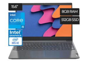 Laptop LENOVO V15 G3 IAP Core I5-1135G7 RAM 8GB DDR4 Disco 512GB SSD Pantalla 15.6" FHD Video IRIS XE GRAPHICS Integrados FreeDOS