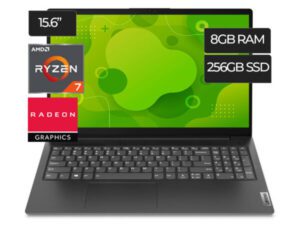Laptop LENOVO V15 G2 ALC Ryzen R7-5700U RAM 8GB DDR4 Disco 256GB SSD Pantalla 15.6" FHD Video RADEON GRAPHICS Integrados FreeDOS